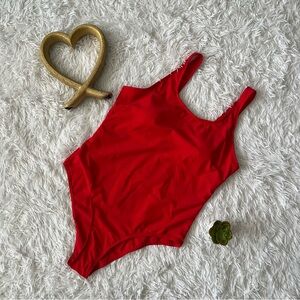 SHEIN Red One Piece Swimsuit Classic Design